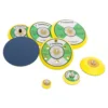 Abrasive hook and loop backing pad disc